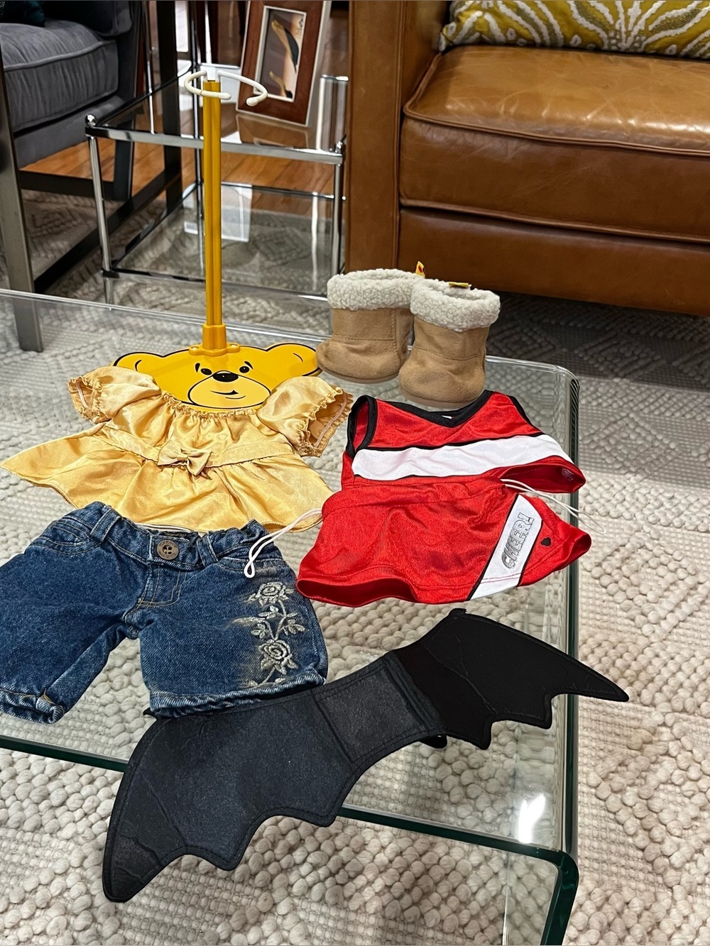 Vintage y2k build a bear workshop lot clothes stand shoes wings uggs cheerleader